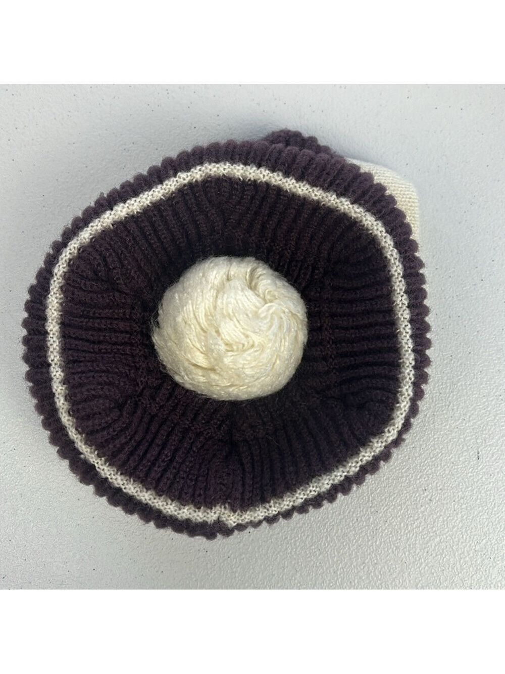 Coal Beanie Plum/Cream Knit Pom-Pom Color block Hat